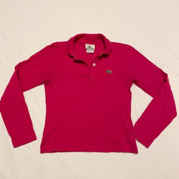Lacoste Polo Shirt Kids Girl Size‎ 12 Long Sleeve - Picture 16 of 16